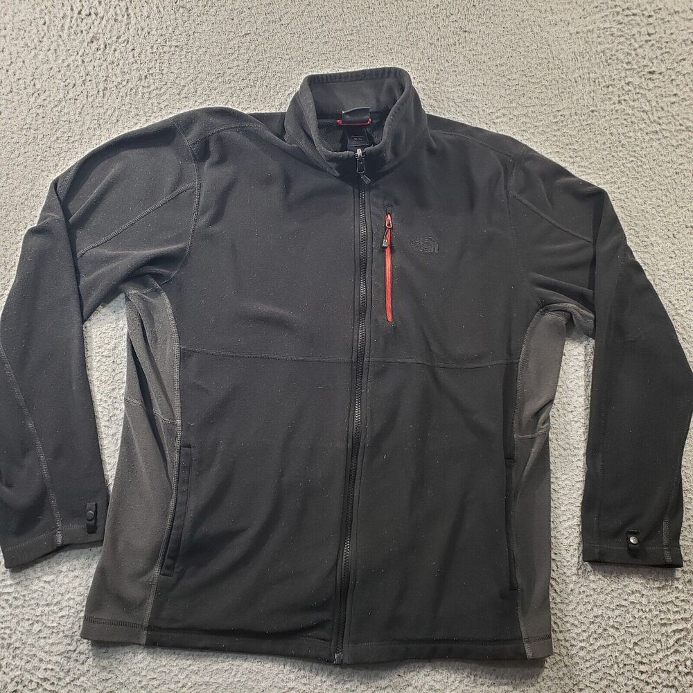 The North Face Sweatshirt Mens XL Extra Large Black Fleece Jacket Stretch Casual
